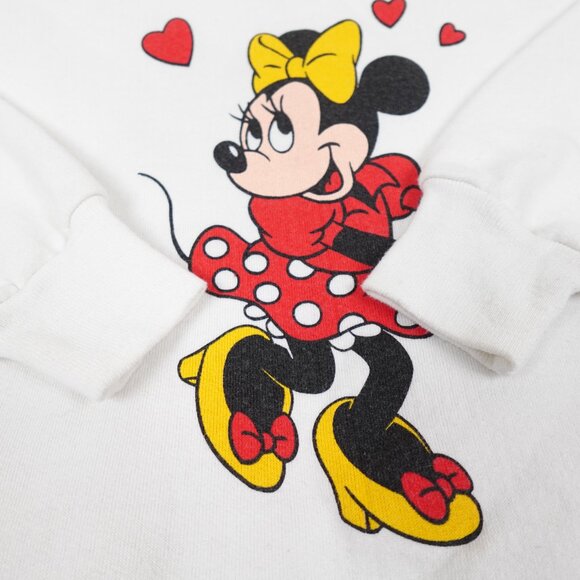 Vintage Minnie Mouse Disney Shirt Women's Medium Sweatshirt Made in USA 80s - Picture 8 of 13